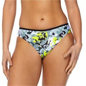 Reebok Women Camouflage Pixel Printed Sporty Swim Bikini Hipster Bottoms Size L